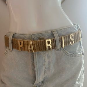 Vintage '90s Chic chain mesh PARIS belt